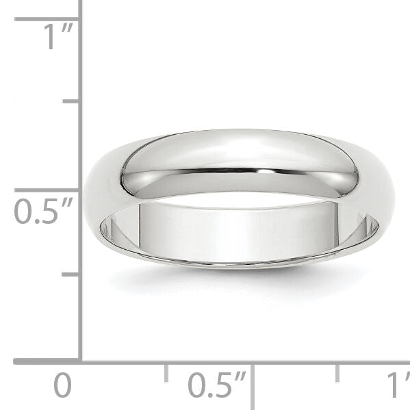 14KW 5mm Half-Round Wedding Band-WHR050