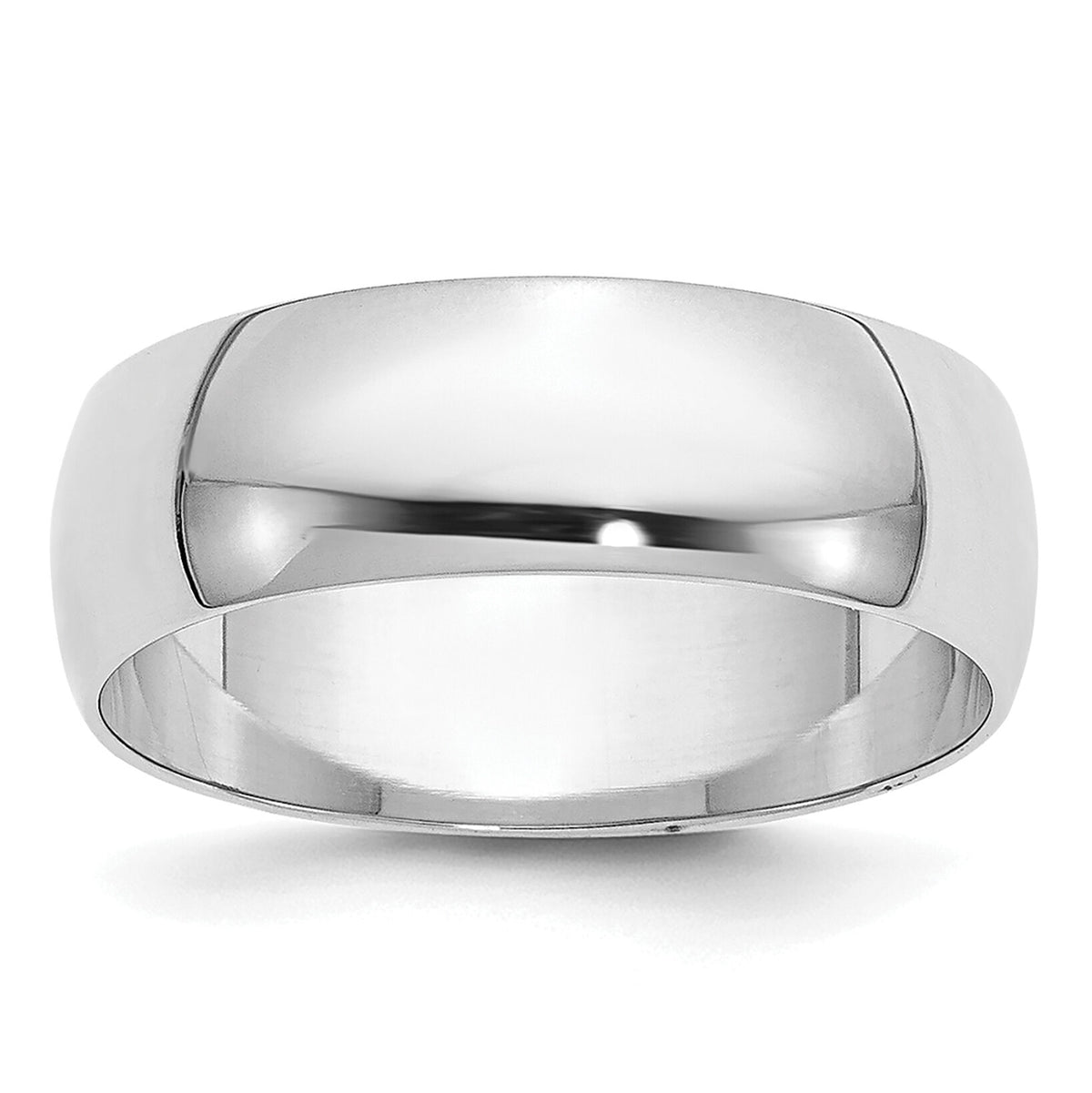 14KW 6mm Half-Round Wedding Band-WHR060