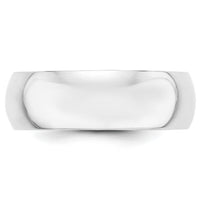 14KW 7mm Half-Round Wedding Band-WHR070