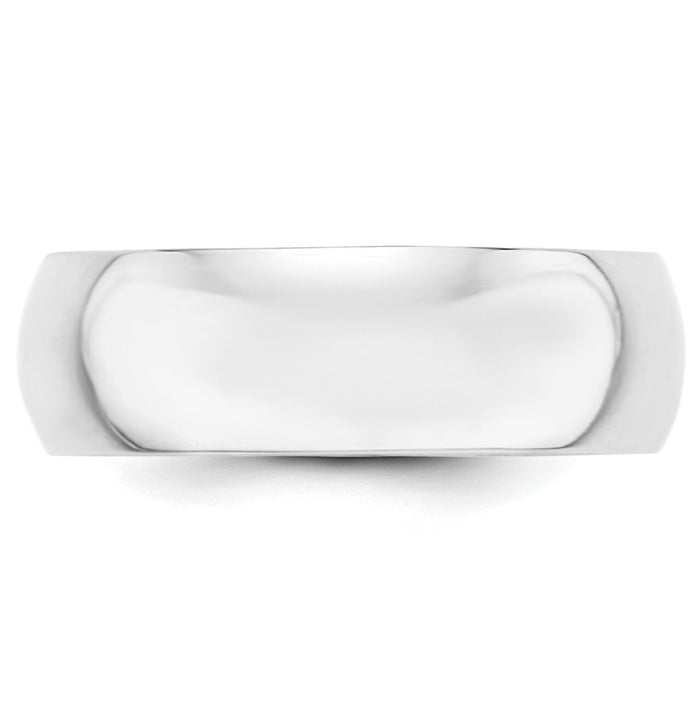 14KW 7mm Half-Round Wedding Band-WHR070