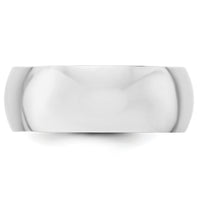 14KW 8mm Half-Round Wedding Band-WHR080