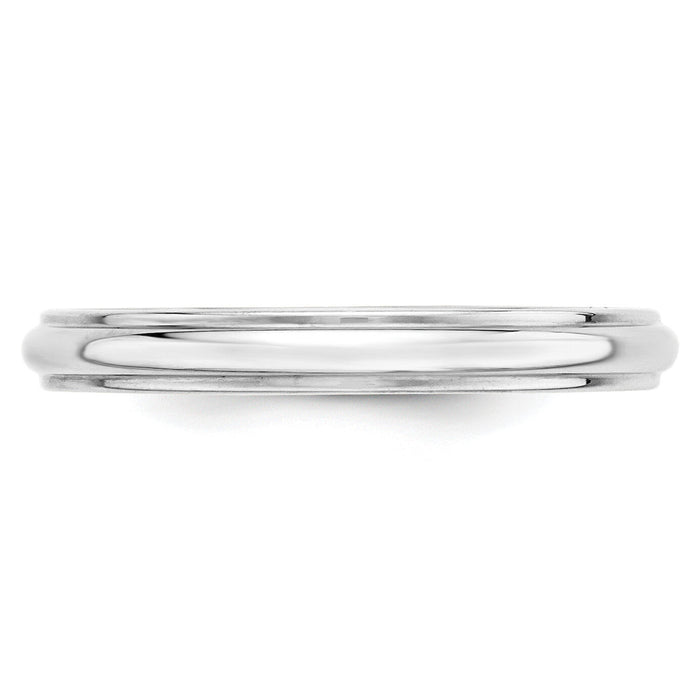 14KW 3mm Half Round with Edge Band-WHRE030