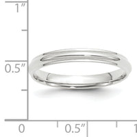 14KW 3mm Half Round with Edge Band-WHRE030