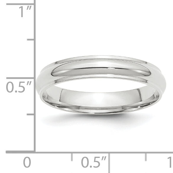 14KW 4mm Half Round with Edge Band-WHRE040