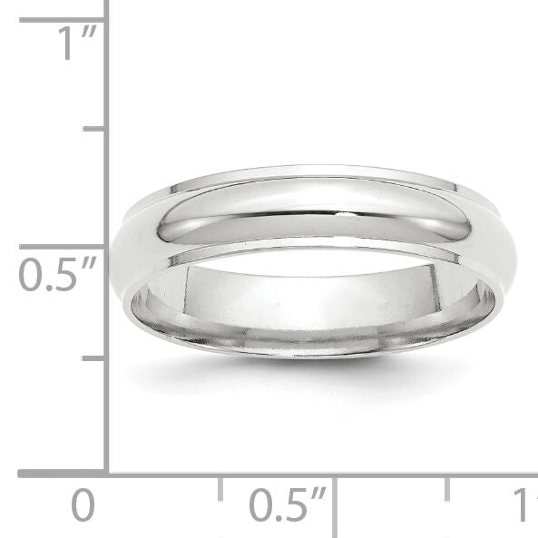 14KW 5mm Half Round with Edge Band-WHRE050