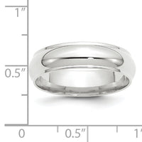 14KW 6mm Half Round with Edge Band-WHRE060