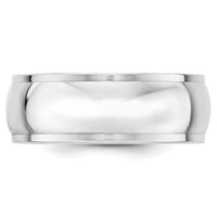 14KW 8mm Half Round with Edge Band-WHRE080
