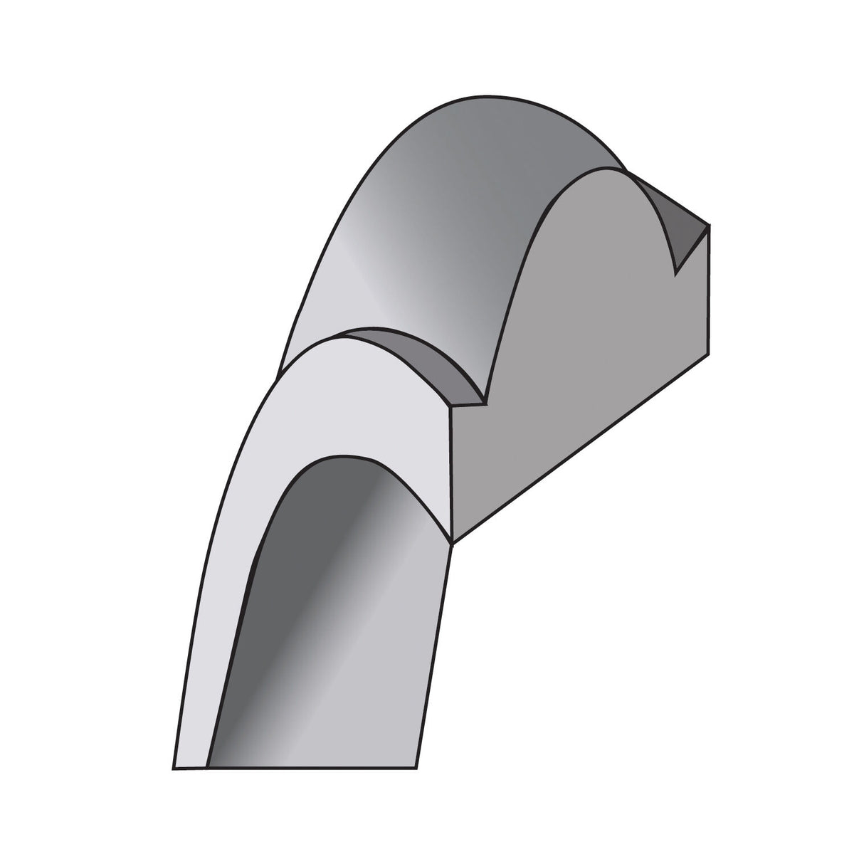 14KW 6mm Half Round with Edge Band-WHRE060