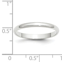 14KW 2.5mm LTW Half Round Band-WHRL025