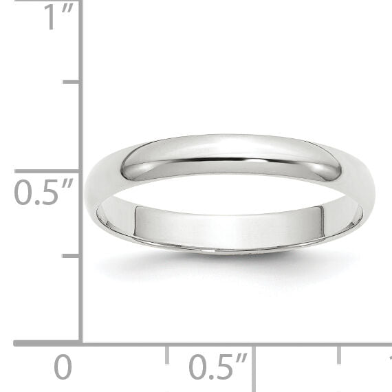 14KW 3mm LTW Half Round Band-WHRL030