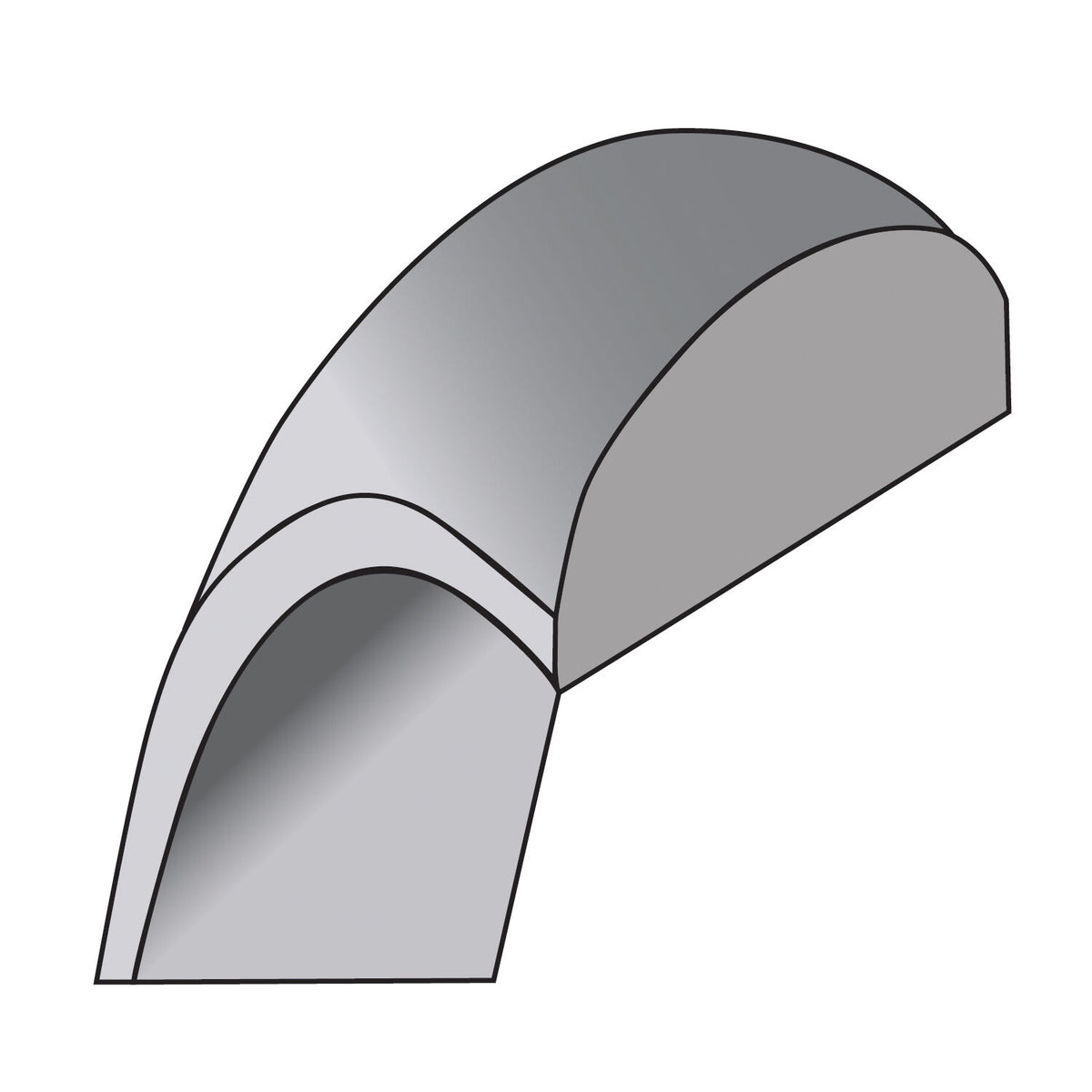 14KW 1mm LTW Half Round Band-WHRL010