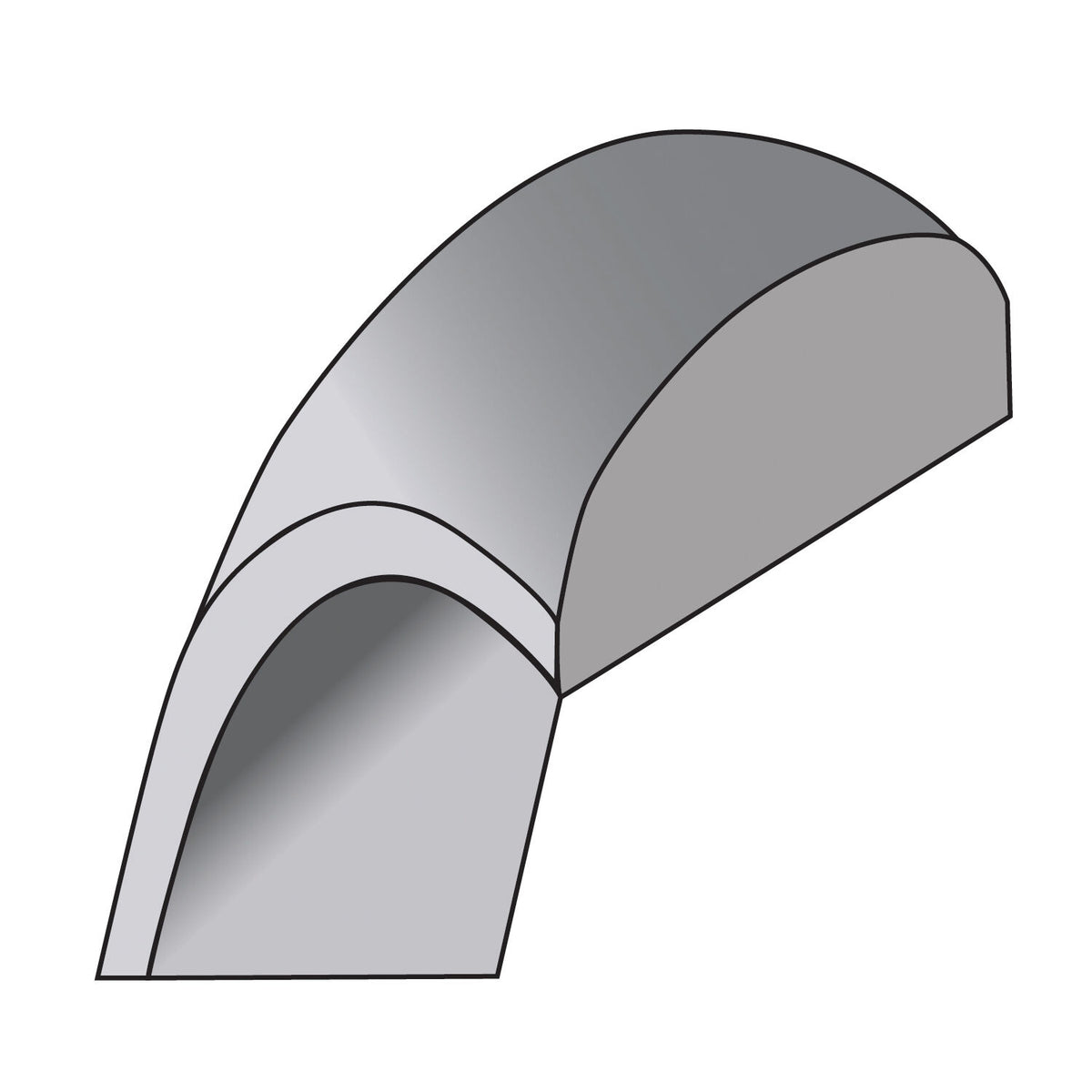 14KW 9mm Half Round Band-WHR090