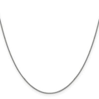 14k White Gold .9mm Box with Lobster Clasp Chain-WLB-18