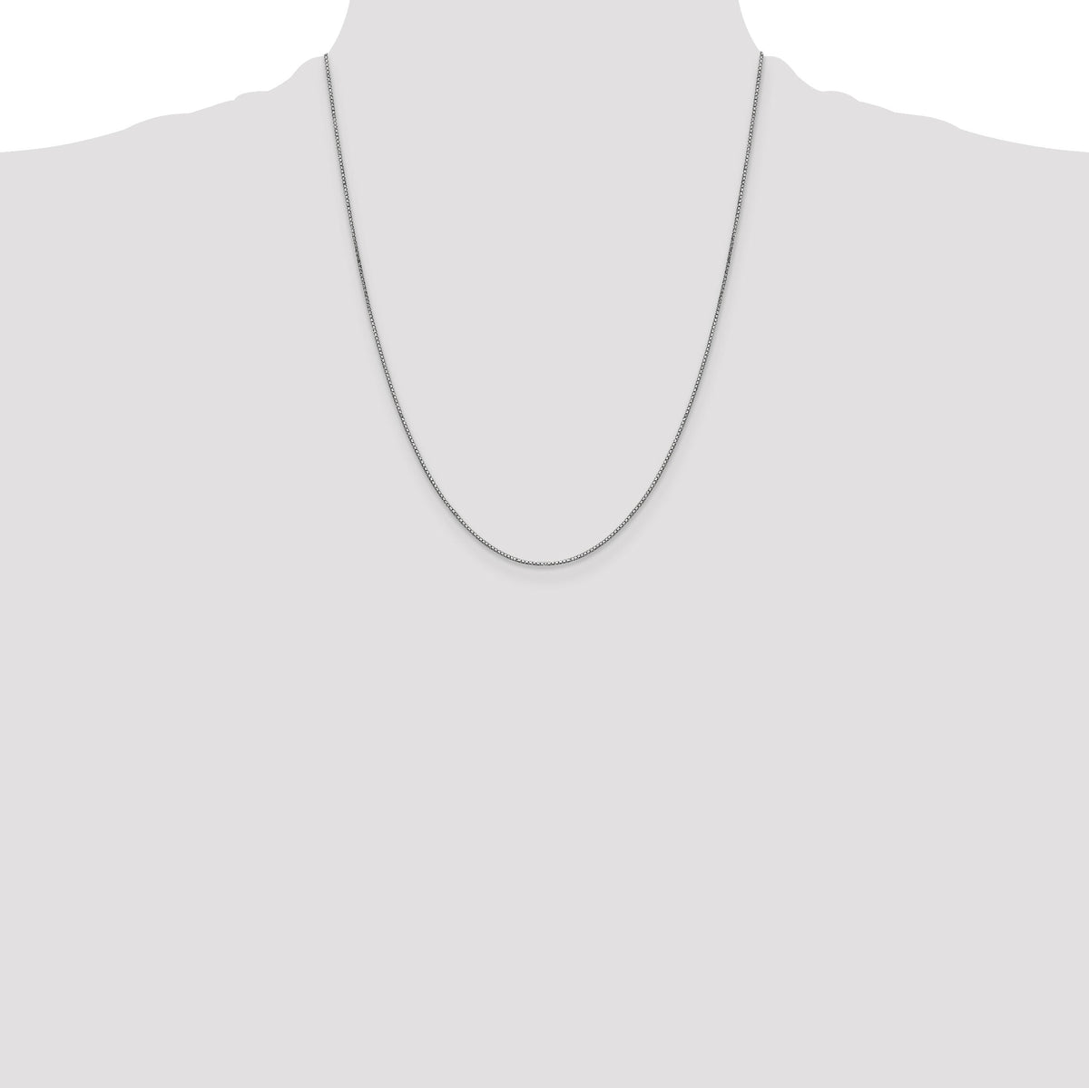 14k White Gold .9mm Box with Lobster Clasp Chain-WLB-22