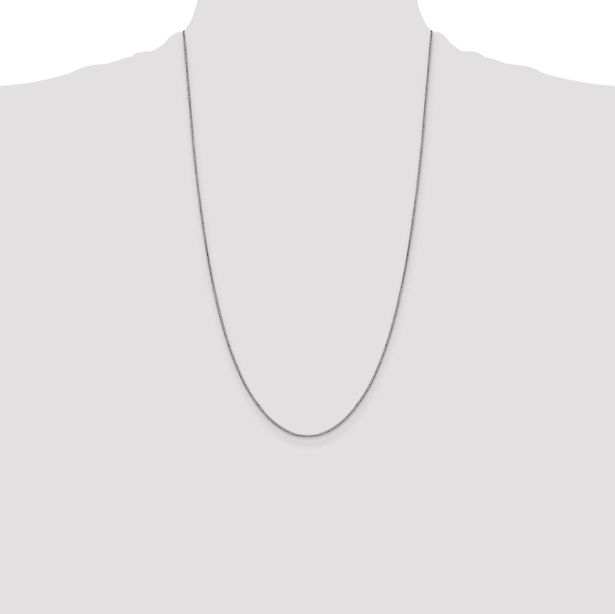 14k White Gold .9mm Box with Lobster Clasp Chain-WLB-26