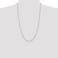 14k White Gold .9mm Box with Lobster Clasp Chain-WLB-26