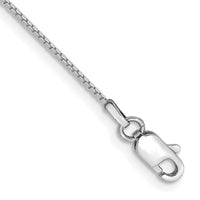 14k White Gold .9mm Box with Lobster Clasp Chain-WLB-7