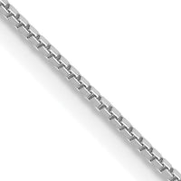 14k White Gold .9mm Box with Lobster Clasp Chain-WLB-16