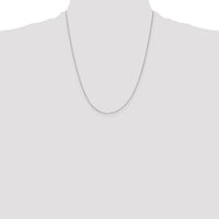 14k White Gold .5mm Box with Spring Ring Clasp Chain-WLB040-22