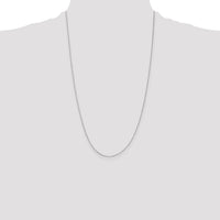 14k White Gold .5mm Box with Spring Ring Clasp Chain-WLB040-26