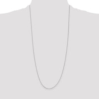 14k White Gold .5mm Box with Spring Ring Clasp Chain-WLB040-30