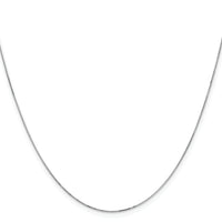14k White Gold .5mm Box with Lobster Clasp Chain-WLB040L-26