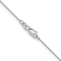 14k White Gold .5mm Box with Lobster Clasp Chain-WLB040L-26