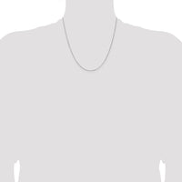 14k White Gold .5mm Box with Lobster Clasp Chain-WLB040L-20