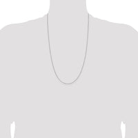 14k White Gold .5mm Box with Lobster Clasp Chain-WLB040L-26