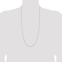 14k White Gold .5mm Box with Lobster Clasp Chain-WLB040L-30