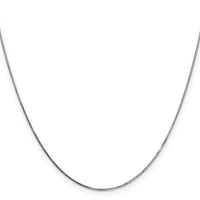 14k White Gold .7mm Box with Spring Ring Clasp Chain-WLB050-14