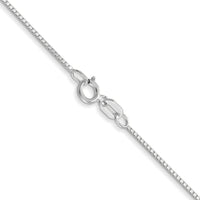 14k White Gold .7mm Box with Spring Ring Clasp Chain-WLB050-20