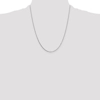 14k White Gold .7mm Box with Spring Ring Clasp Chain-WLB050-22