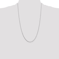 14k White Gold .7mm Box with Spring Ring Clasp Chain-WLB050-26