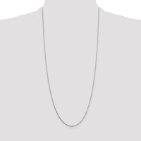 14k White Gold .7mm Box with Spring Ring Clasp Chain-WLB050-30
