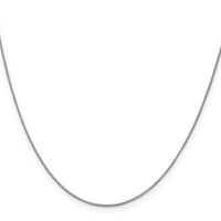 14k White Gold .7mm Box with Lobster Clasp Chain-WLB050L-28