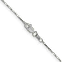14k White Gold .7mm Box with Lobster Clasp Chain-WLB050L-28