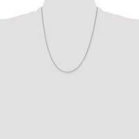 14k White Gold .7mm Box with Lobster Clasp Chain-WLB050L-22