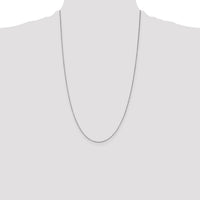 14k White Gold .7mm Box with Lobster Clasp Chain-WLB050L-26