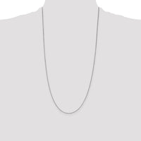 14k White Gold .7mm Box with Lobster Clasp Chain-WLB050L-28