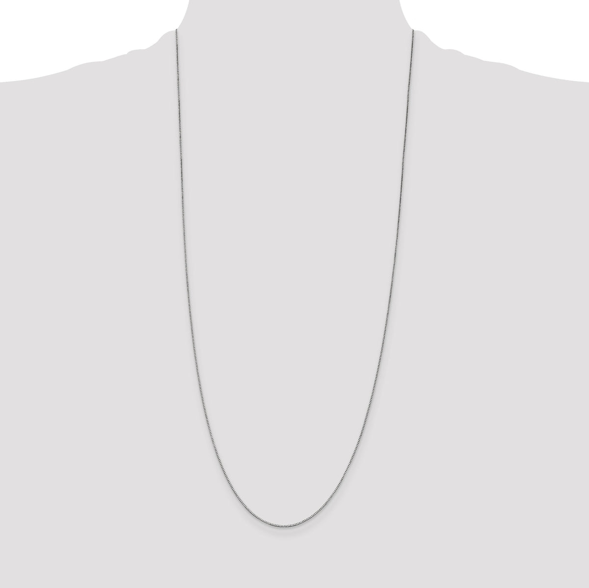 14k White Gold .7mm Box with Lobster Clasp Chain-WLB050L-30