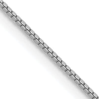 14k White Gold .7mm Box with Lobster Clasp Chain-WLB050L-13
