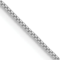 14k White Gold .7mm Box with Spring Ring Clasp Chain-WLB050-26