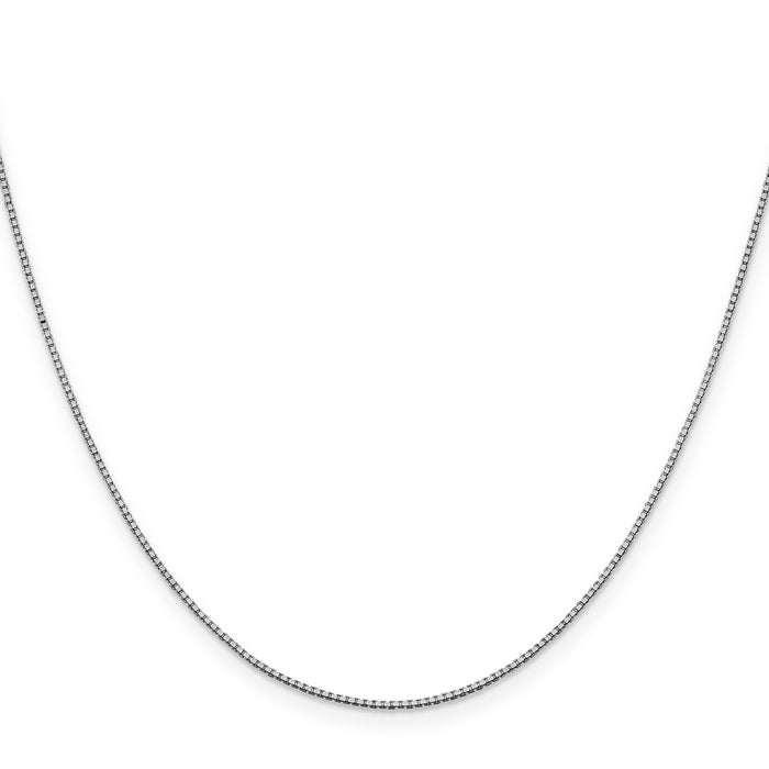 14k White Gold .95mm Box Chain-WLB095-20