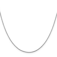 14k White Gold .95mm Box Chain-WLB095-30