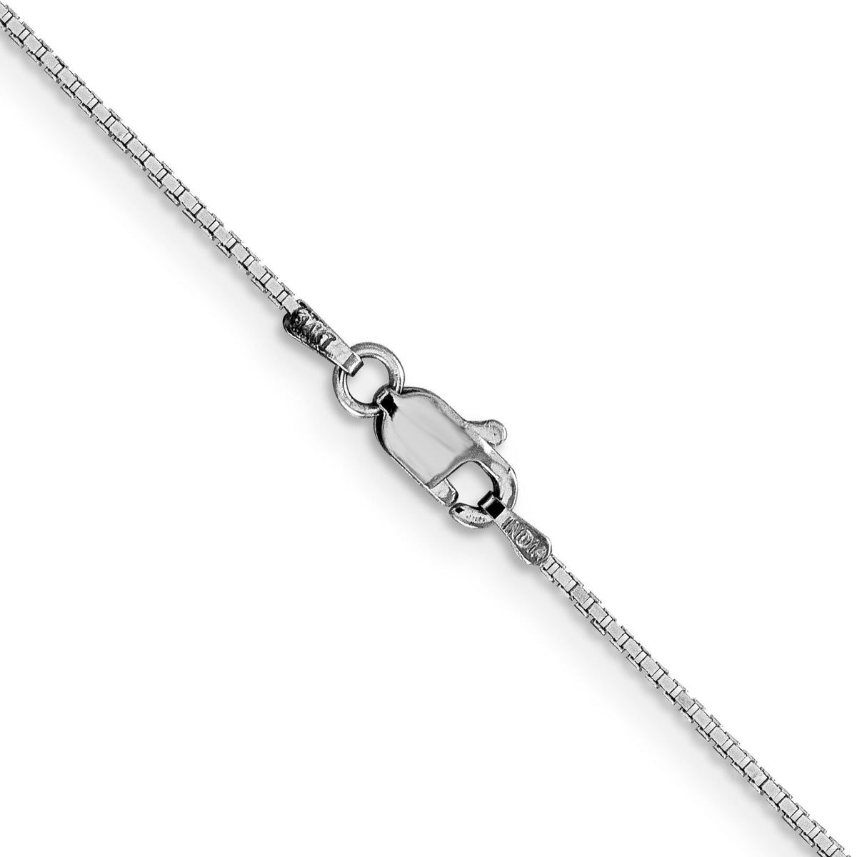 14k White Gold .95mm Box Chain-WLB095-28