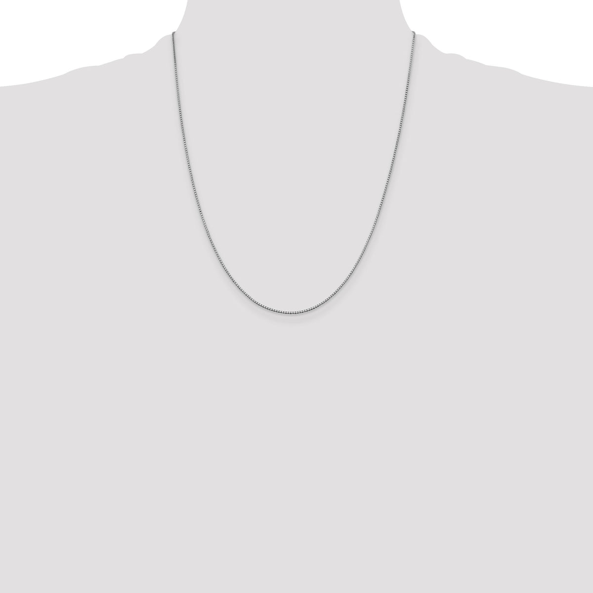 14k White Gold .95mm Box Chain-WLB095-22