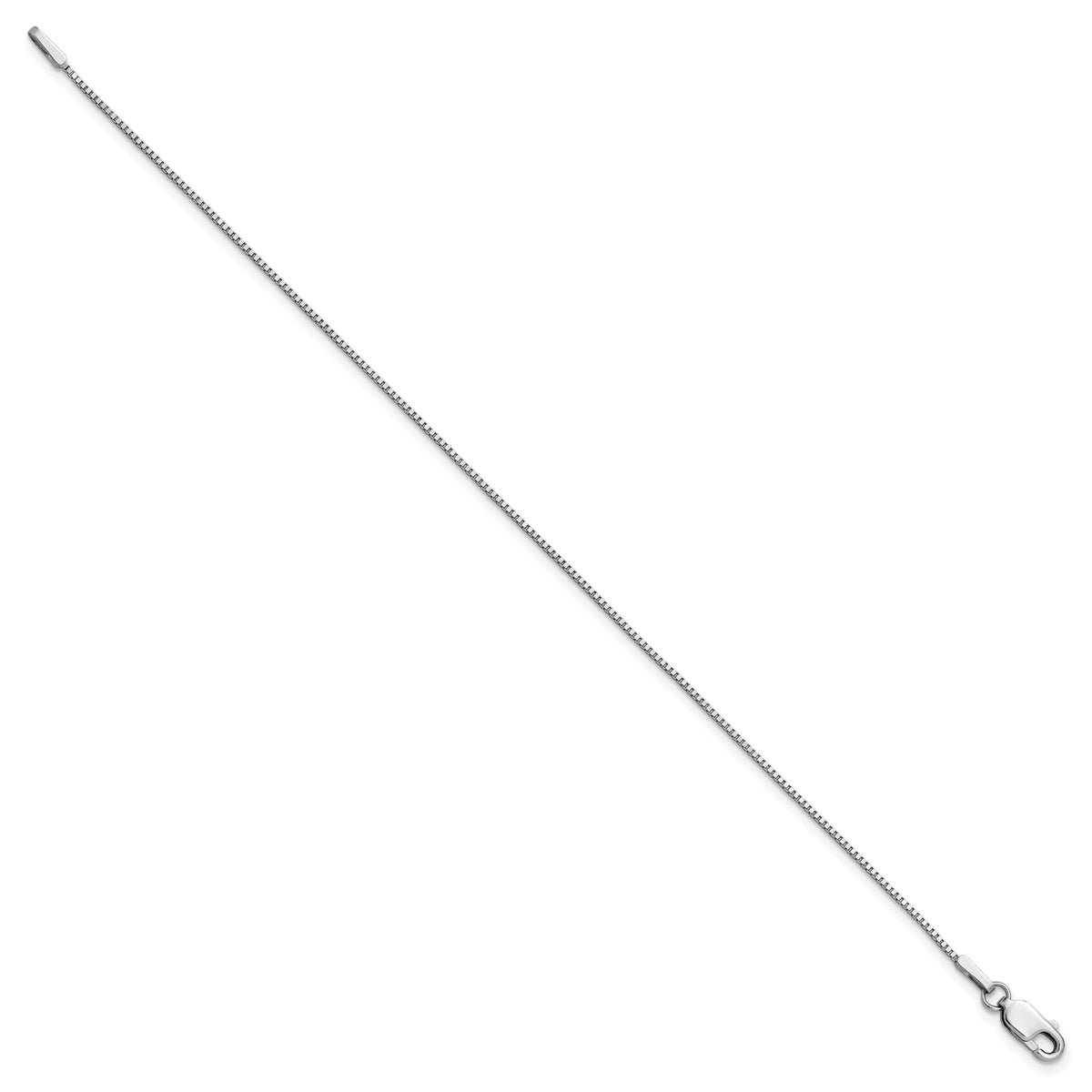 14k White Gold .95mm Box Chain-WLB095-7
