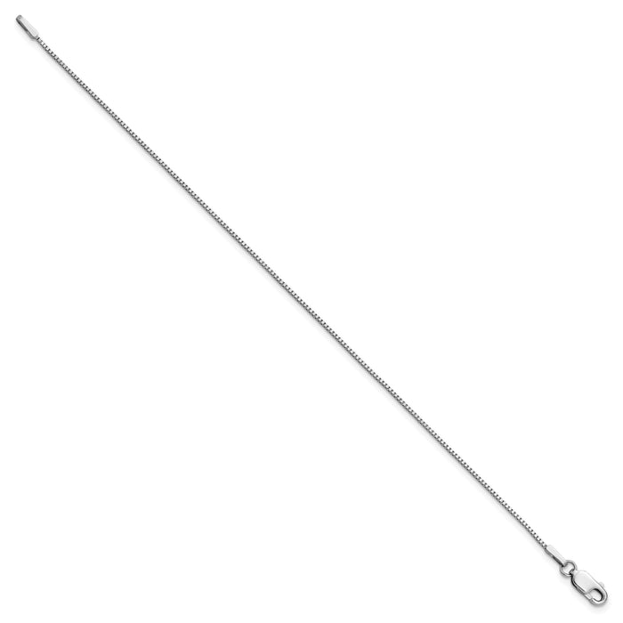 14k White Gold .95mm Box Chain-WLB095-7