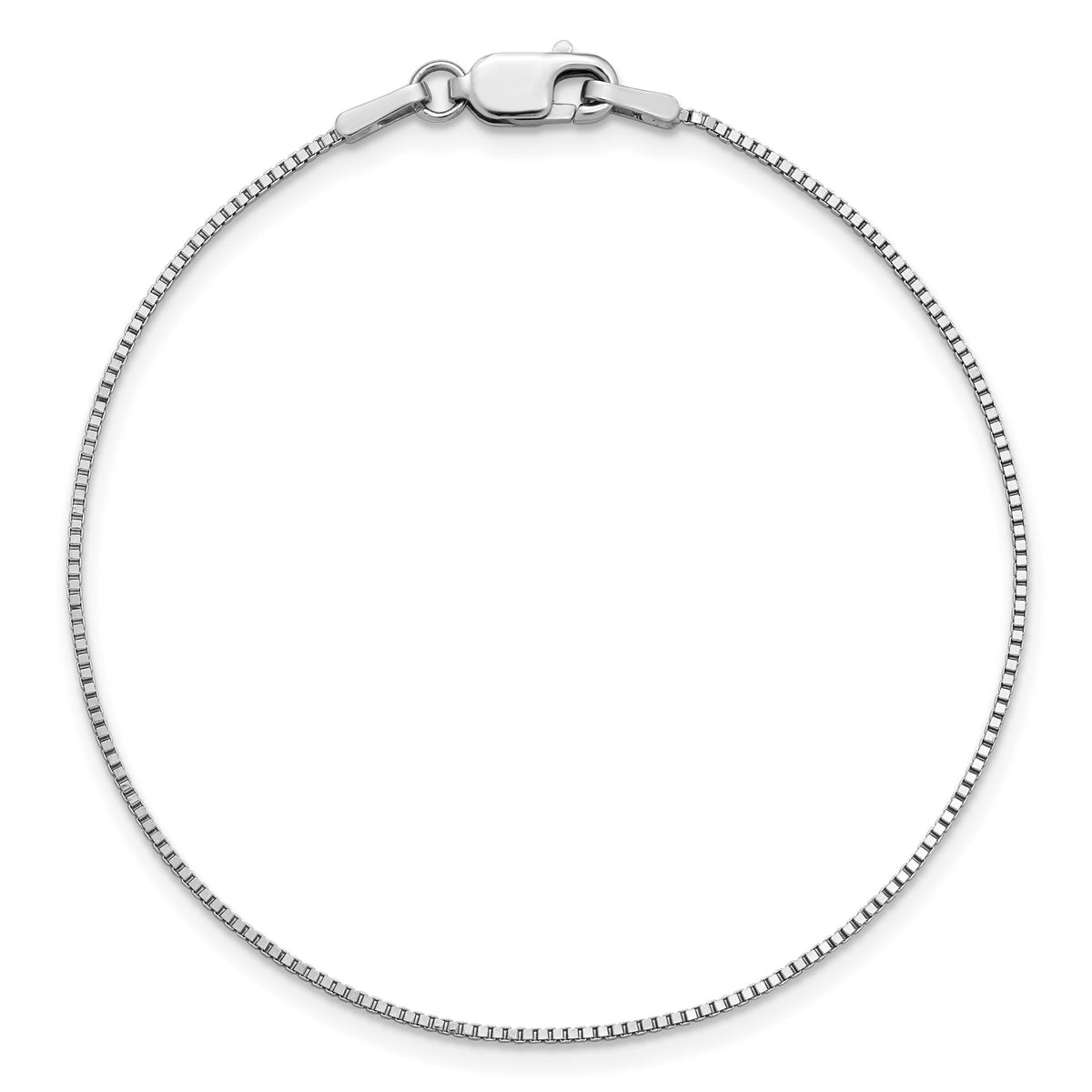 14k White Gold .95mm Box Chain-WLB095-7